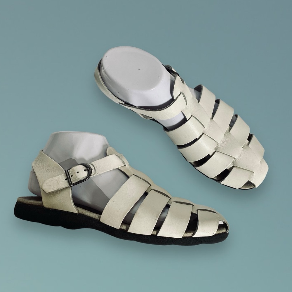 Rockport The Walking Sandal Womens Classic Strappy Fisherman Sandal SZ 9 Ivory